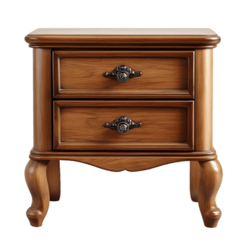 de madera mesita de noche con dos cajones png