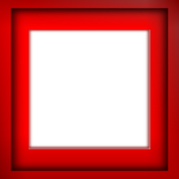 Square red frame transparent background, empty border. png