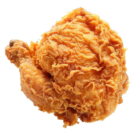 Fried chicken drumstick, top view. png