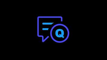 Question mark 4k icon transparent question symbol line icon.question mark cute animation icon video