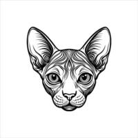 Sphynx Cat Face vector
