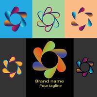 Latest Beautiful logo design with different designs of the same shape For business company. vector