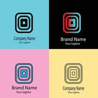 Beautiful logo design with different designs of the same shape For business company. vector