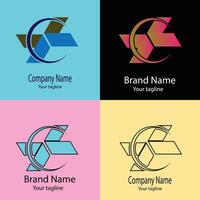 Latest Active logo design with different designs of the same shape For business company. vector