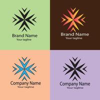Latest Gorgeous logo design with different designs of the same shape For business company. vector