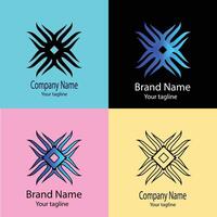 Latest Advanced logo design with different designs of the same shape For business company. vector