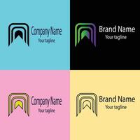 Elite logo design with different designs of the same shape For business company. vector