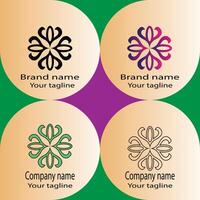 Latest Awesome logo design with different designs of the same shape For business company. vector