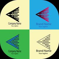 Varied logo design with different designs of the same shape For business company. vector