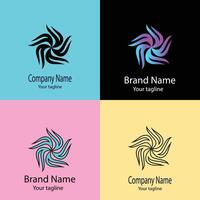 Unique Advanced logo design with different designs of the same shape For business company. vector