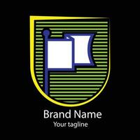 Flag icon logo design with different designs of the same shape For business company. vector