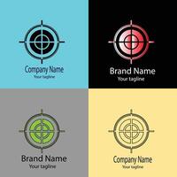 Abstract logo design with different designs of the same shape For business company. vector