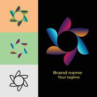 Unique Valuable logo design with different designs of the same shape For business company. vector