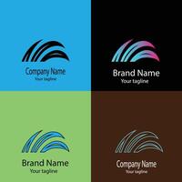 effective logo design with different designs of the same shape For business company. vector