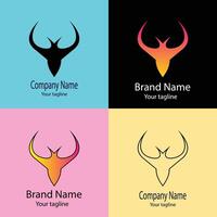 Unique Favorite logo design with different designs of the same shape For business company. vector