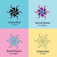 Latest Creative logo design with different designs of the same shape For business company. vector