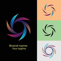 Latest Abstract logo design with different designs of the same shape For business company. vector