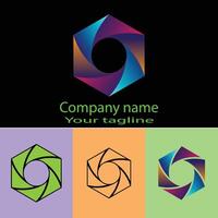 Latest Best logo design with different designs of the same shape For business company. vector