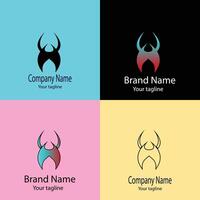 Latest Progressive logo design with different designs of the same shape For business company. vector