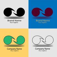 Latest Professional logo design with different designs of the same shape For business company. vector