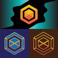 Unique Elite logo design with different designs of the same shape For business company. vector