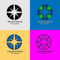 Latest Precious logo design with different designs of the same shape For business company. vector