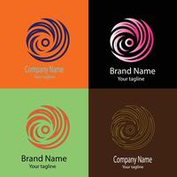Creative logo design with different designs of the same shape For business company. vector