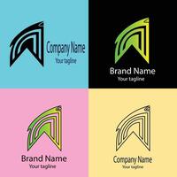 Gorgeous logo design with different designs of the same shape For business company. vector