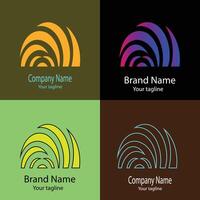 effective Usable logo design with different designs of the same shape For business company. vector