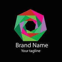 Unique logo design with different designs of the same shape For business company. vector