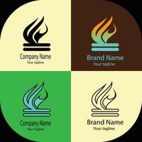 Interesting logo design with different designs of the same shape For business company. vector
