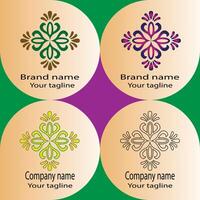 Latest Elite logo design with different designs of the same shape For business company. vector