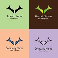 Usable logo design with different designs of the same shape For business company. vector