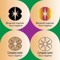 Latest outstanding logo design with different designs of the same shape For business company. vector