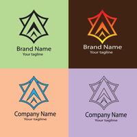 Latest Valuable logo design with different designs of the same shape For business company. vector