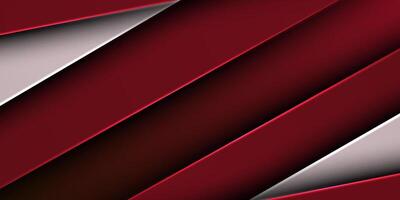 Overlap dark red background with papercut triangle shadow design color. Trendy background style. vector
