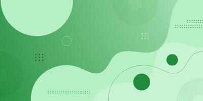 Abstract bright green banner background with 3D wave shape pattern design. Creative banner for promotion. Smart design. vector
