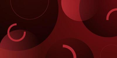 Abstract dark red circle 3D background with simple geometric shapes pattern. vector