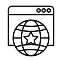 Support Portal Line Icon Design vector