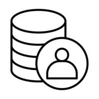 Customer Database Line Icon Design vector