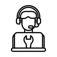 Technical Support Line Icon Design vector