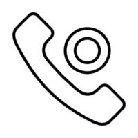 Call Recording Line Icon Design vector