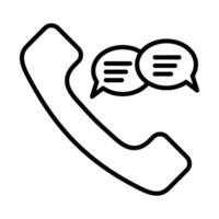 Call Script Line Icon Design vector
