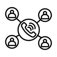 Auto Dialer Line Icon Design vector