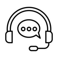 Call Monitoring Line Icon Design vector