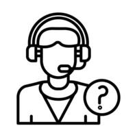 Help Desk Line Icon Design vector
