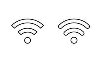 Wifi signal, wireless network icon in outline style vector