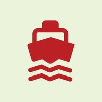 Ship icon. Boat icon in flat color style. Design elements Editable sailboat icon illustration in eps10 format. Illustration design of a water vehicle with a screen vector