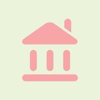 Dollar sign icon. USD currency symbol. Flat design style. House icon isolated on white background for your web and mobile app design. bank logo illustration element vector