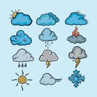 cloud weather forecast collection vector